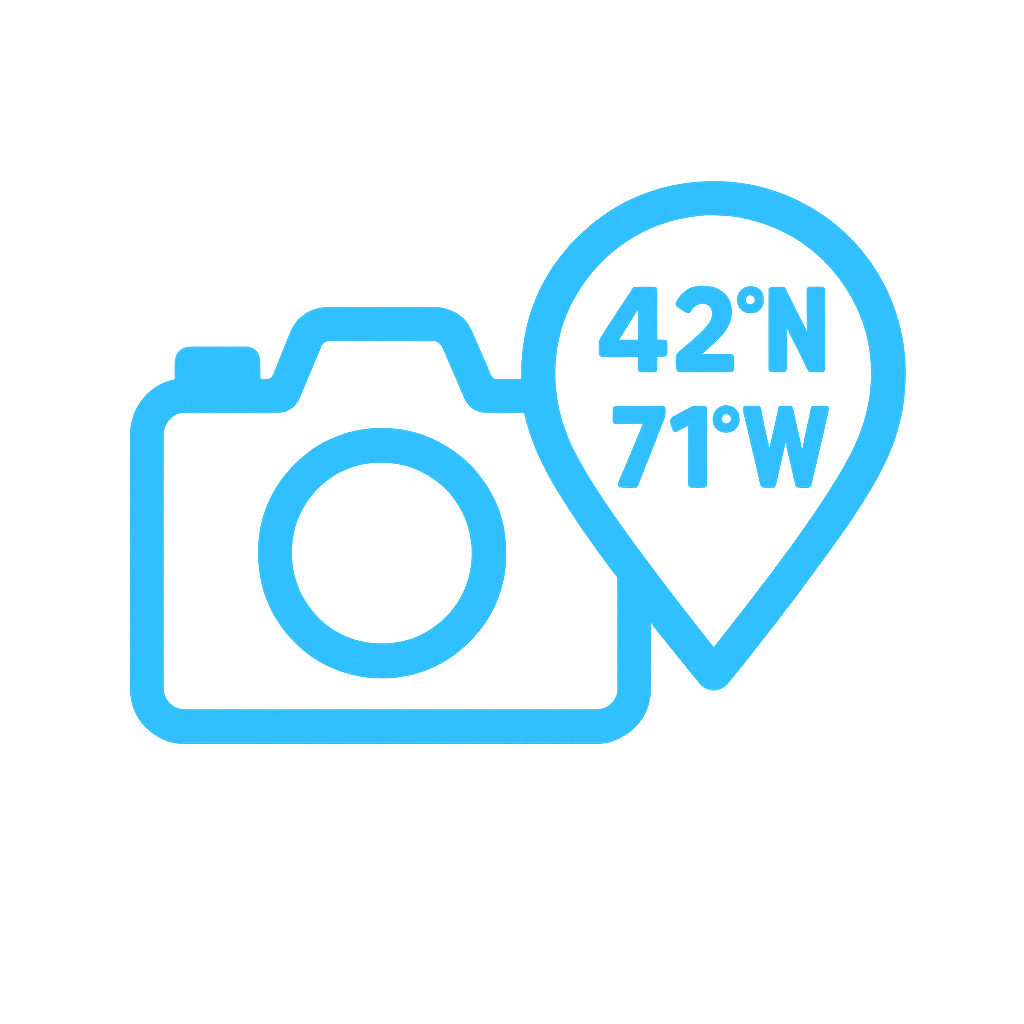 Camera with GPS location pin - Photo evidence with coordinates